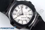 AET Nautilus 5711 Black Ceramic AMGF Best Edition White Dial on Black Rubber Strap MIYOTA 9015 - Image 3