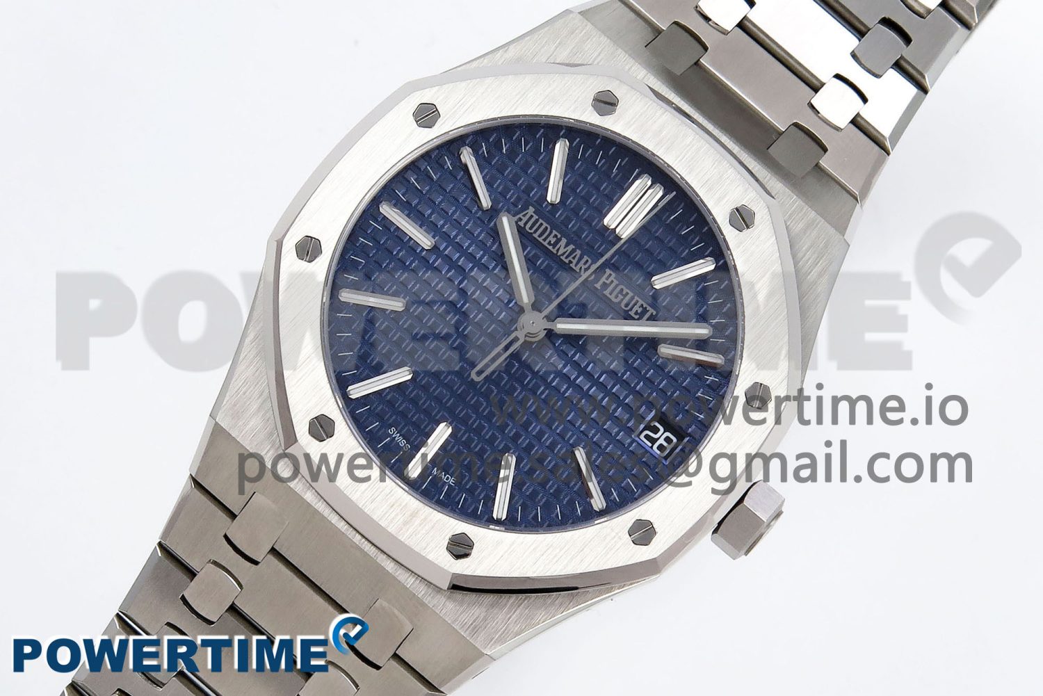 Royal Oak 41mm 15510 “50th Anniversary” SS SF 1:1 Best Edition Blue Dial on SS Bracelet SA4302 Super Clone - Image 2