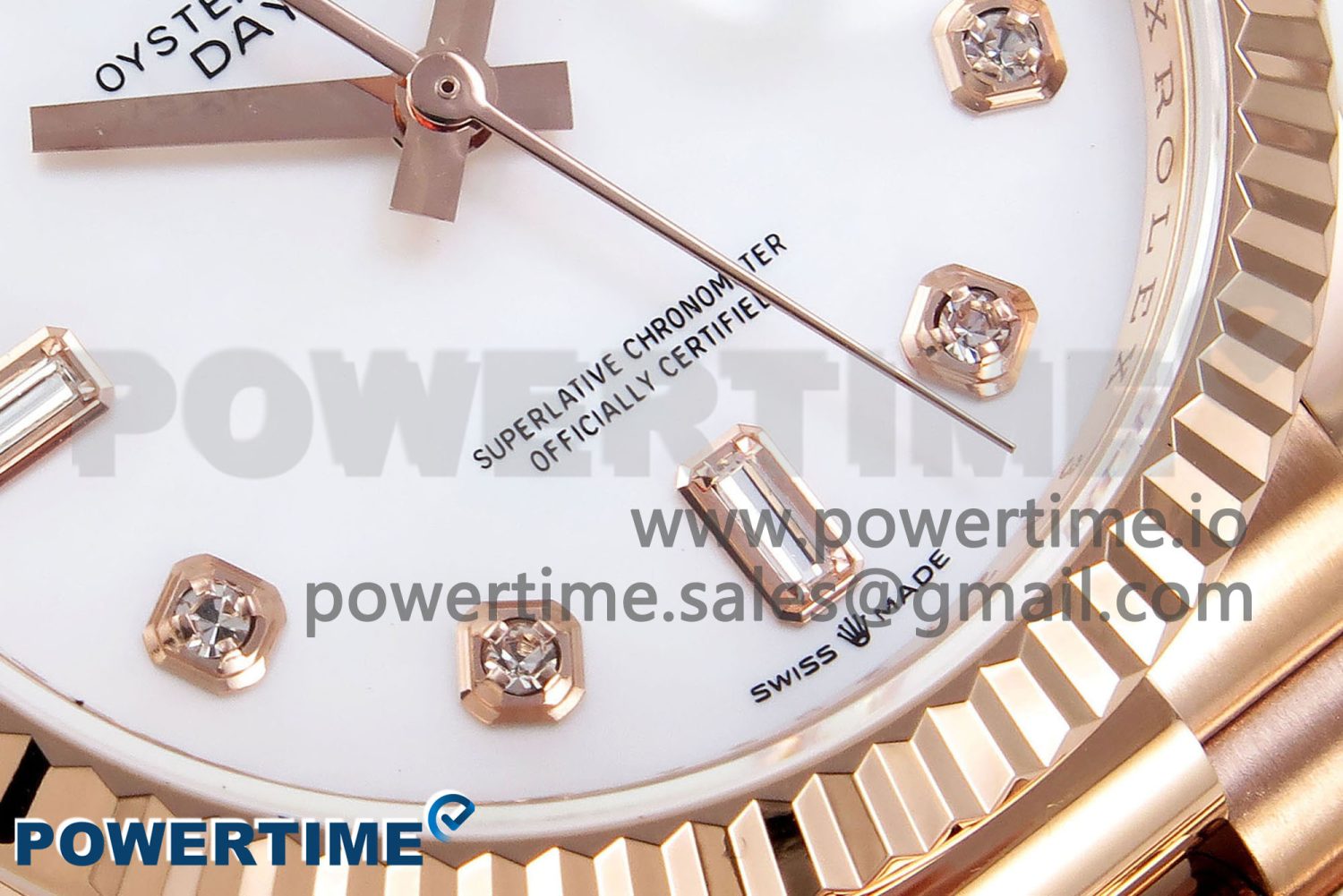 Day Date 36 RG TWSF Best Edition White Diamonds Dial on RG Bracelet A2836 - Image 5