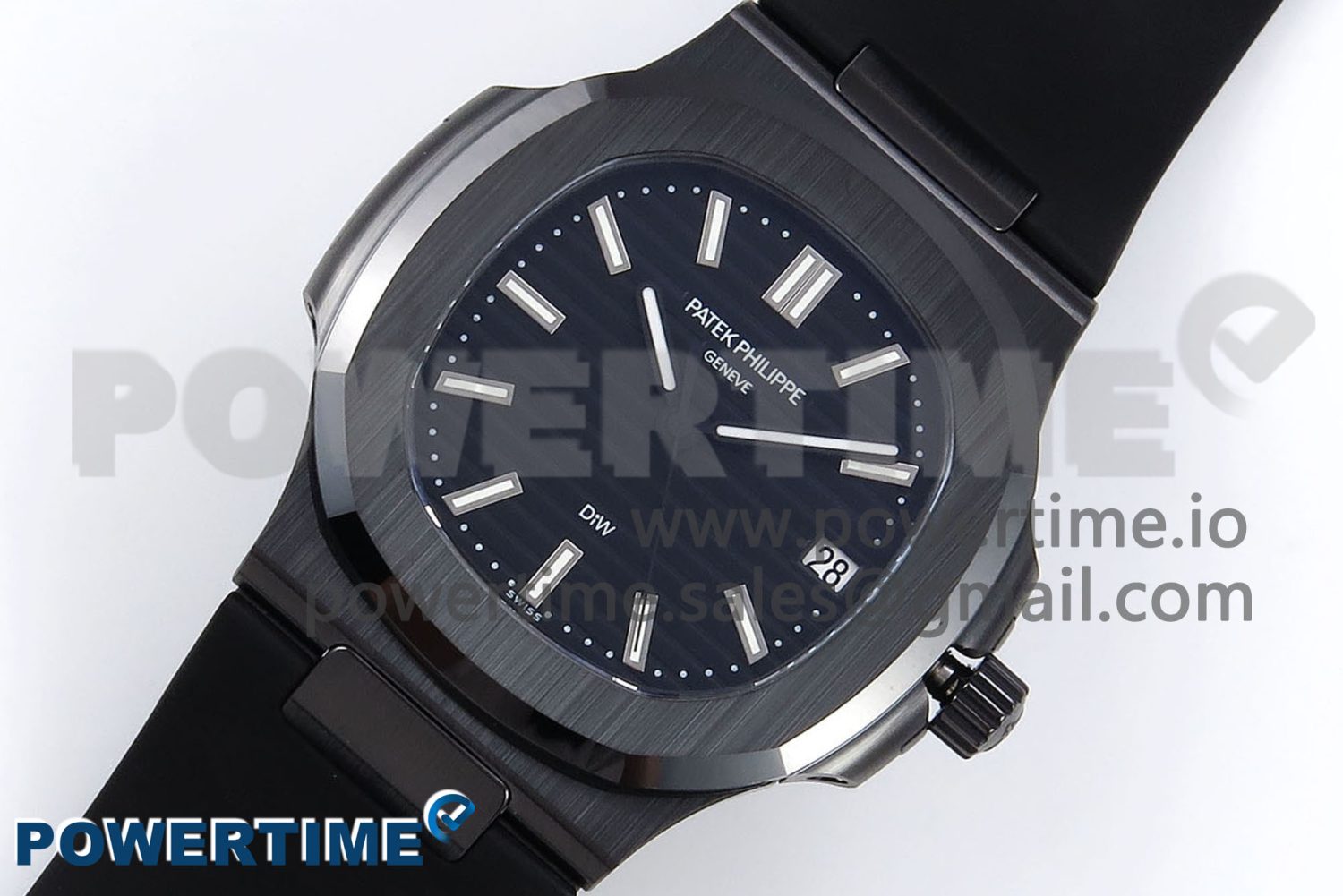 AET Nautilus 5711 Black Ceramic AMGF Best Edition Black Dial on Black Rubber Strap MIYOTA 9015 - Image 2