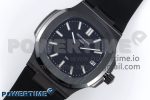 AET Nautilus 5711 Black Ceramic AMGF Best Edition Black Dial on Black Rubber Strap MIYOTA 9015 - Image 2