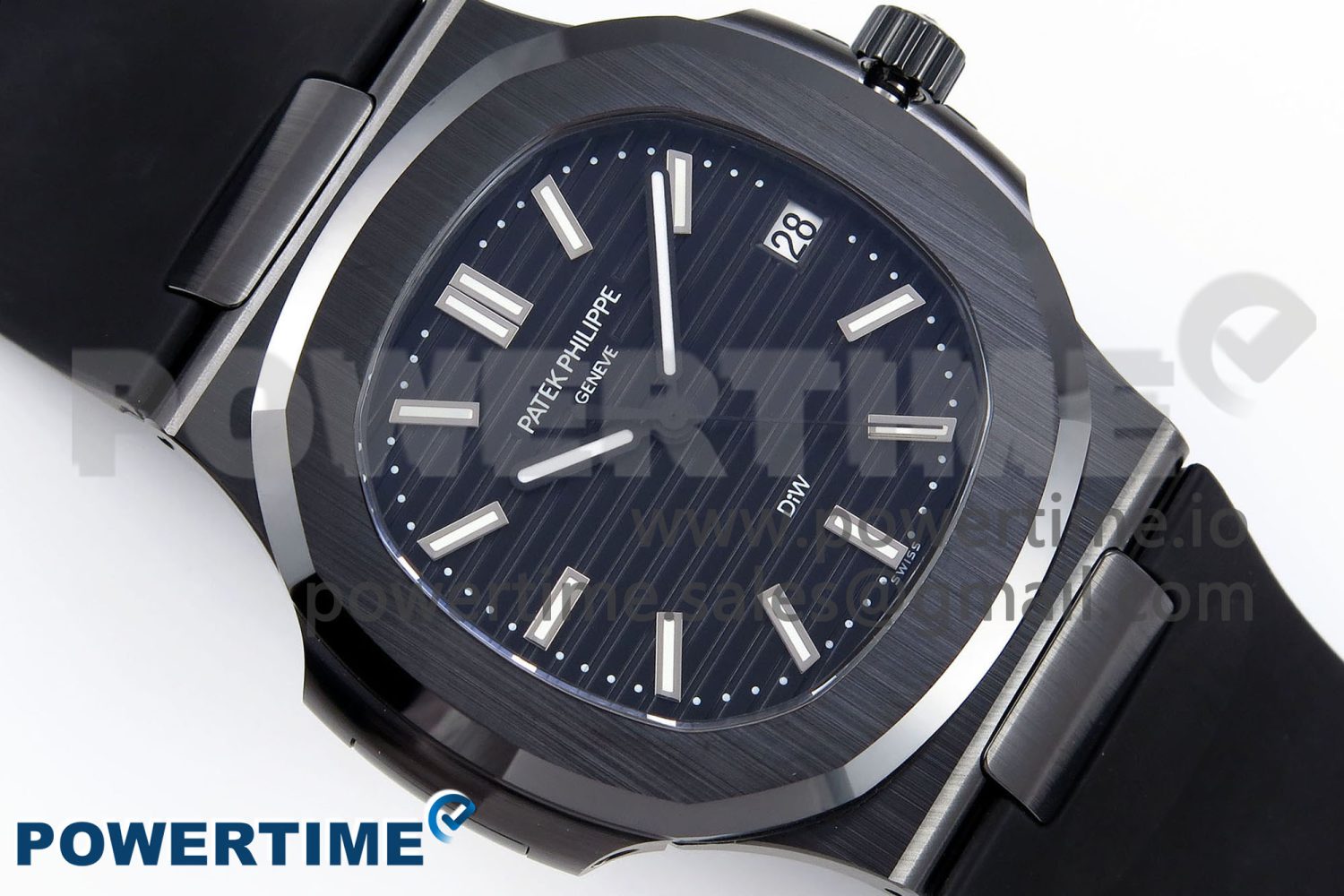 AET Nautilus 5711 Black Ceramic AMGF Best Edition Black Dial on Black Rubber Strap MIYOTA 9015 - Image 3
