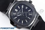 AET Nautilus 5711 Black Ceramic AMGF Best Edition Black Dial on Black Rubber Strap MIYOTA 9015 - Image 3