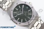 Royal Oak 41mm 15510 “50th Anniversary” SS SF 1:1 Best Edition Green Dial on SS Bracelet SA4302 Super Clone - Image 3