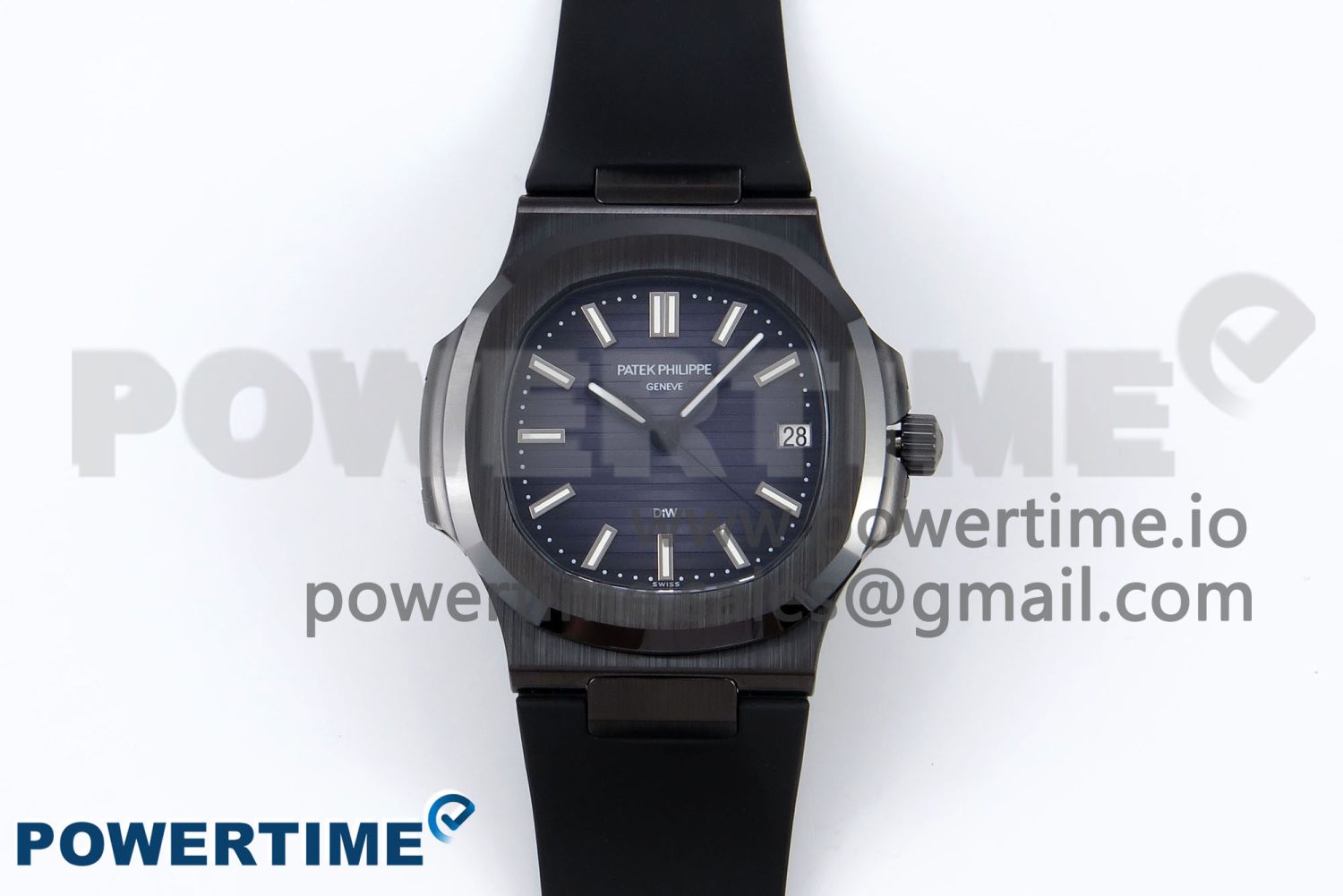 AET Nautilus 5711 Black Ceramic AMGF Best Edition Blue Dial on Black Rubber Strap MIYOTA 9015 - Image 1