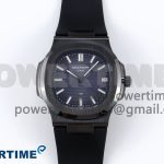 AET Nautilus 5711 Black Ceramic AMGF Best Edition Blue Dial on Black Rubber Strap MIYOTA 9015