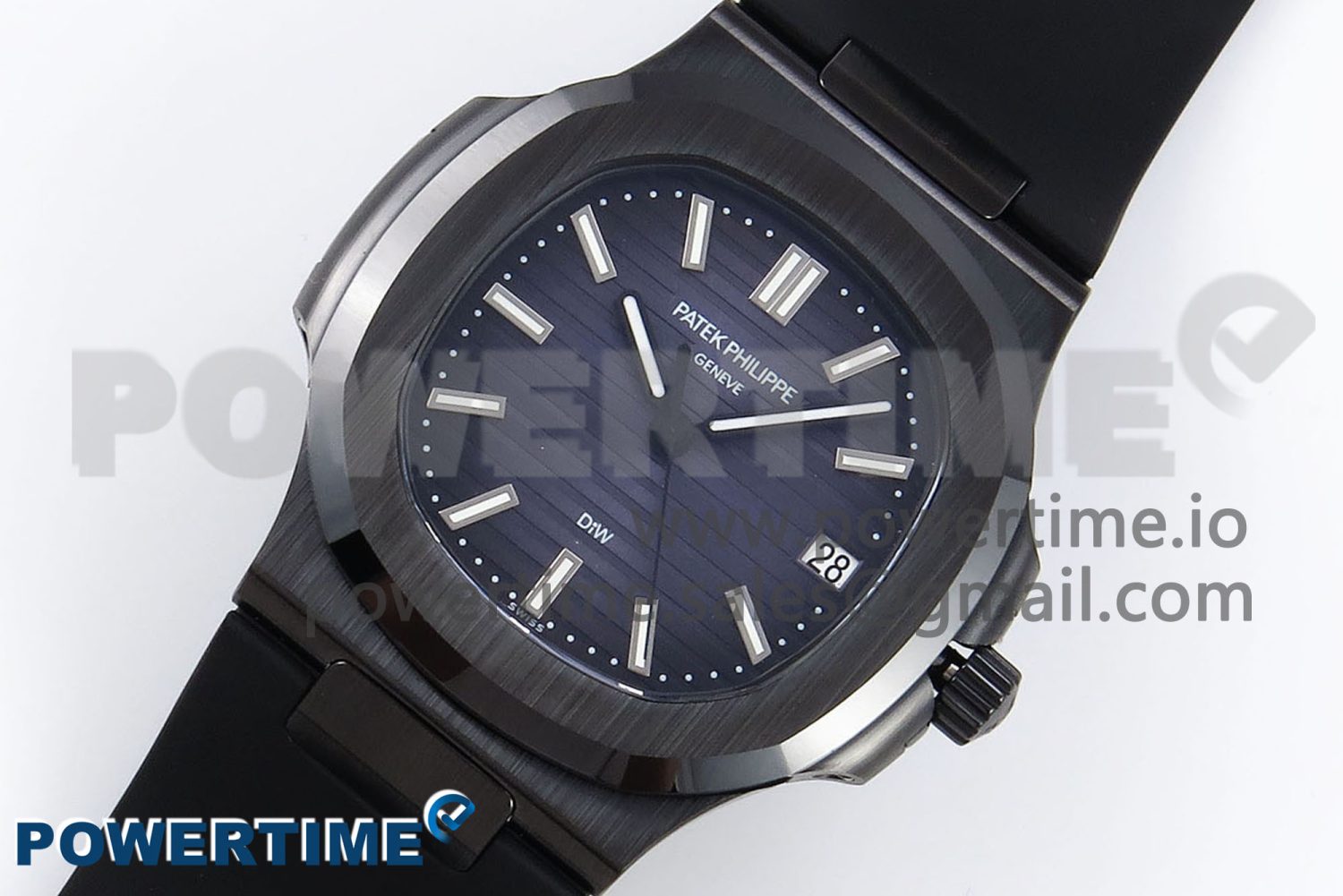 AET Nautilus 5711 Black Ceramic AMGF Best Edition Blue Dial on Black Rubber Strap MIYOTA 9015 - Image 2