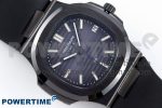 AET Nautilus 5711 Black Ceramic AMGF Best Edition Blue Dial on Black Rubber Strap MIYOTA 9015 - Image 3