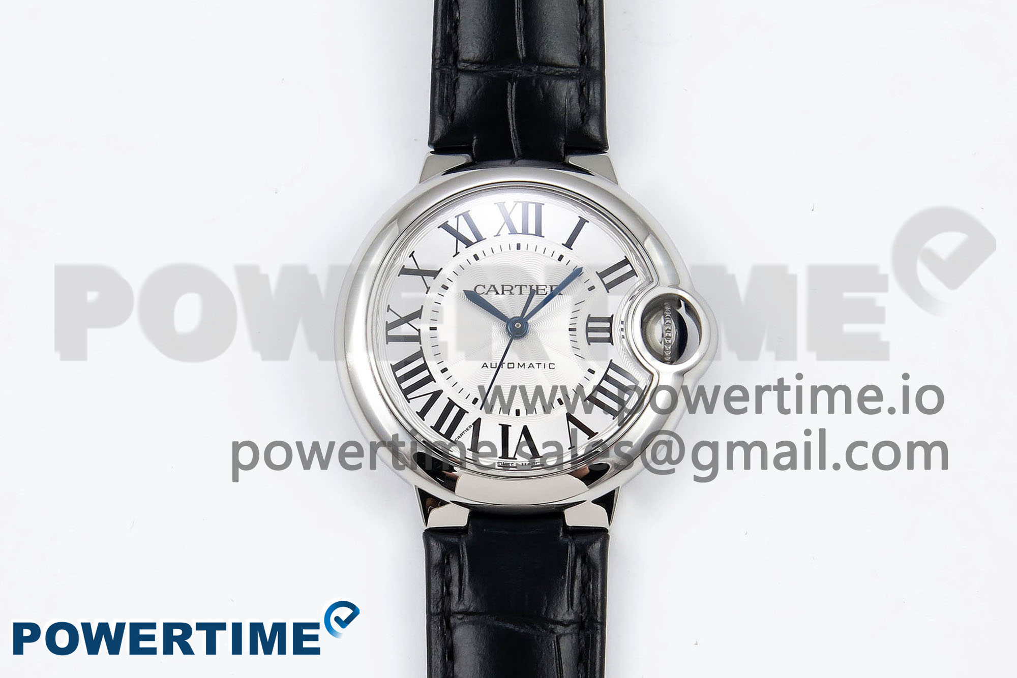 IMG_0093 Ballon Bleu 33mm SS AF 1:1 Best Edition Silver Dial on Black Leather Strap SEIKO NH05A - Image 1