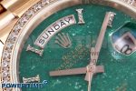 Day Date 36 RG TWSF Best Edition Green Roman Diamonds Dial Diamonds Bezel on RG Bracelet A2836 - Image 4