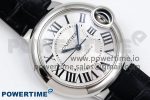 Ballon Bleu 33mm SS AF 1:1 Best Edition Silver Dial on Black Leather Strap SEIKO NH05A - Image 3