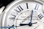 Ballon Bleu 33mm SS AF 1:1 Best Edition Silver Dial on Black Leather Strap SEIKO NH05A - Image 4