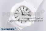 AET Nautilus 5711 White Ceramic AMGF Best Edition White Dial on White Rubber Strap MIYOTA 9015 - Image 2
