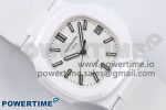 AET Nautilus 5711 White Ceramic AMGF Best Edition White Dial on White Rubber Strap MIYOTA 9015 - Image 3