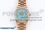 Day Date 36 RG TWSF Best Edition Blue Roman Diamonds Dial Diamonds Bezel on RG Bracelet A2836