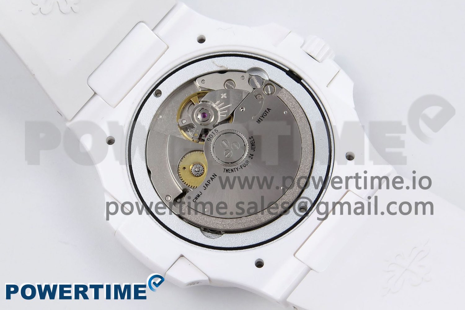 AET Nautilus 5711 White Ceramic AMGF Best Edition Blue Dial on White Rubber Strap MIYOTA 9015 - Image 9
