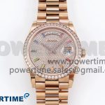 Day Date 36 RG TWSF Best Edition Diamonds Dial Diamonds Bezel on RG Bracelet A2836