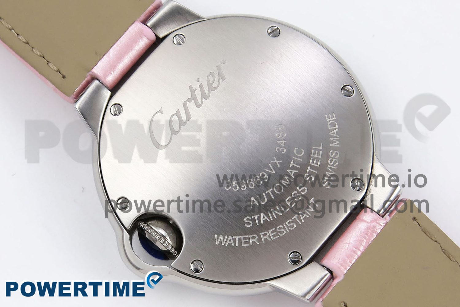 Ballon Bleu 33mm SS AF 1:1 Best Edition Pink Dial on Pink Leather Strap SEIKO NH05A - Image 12