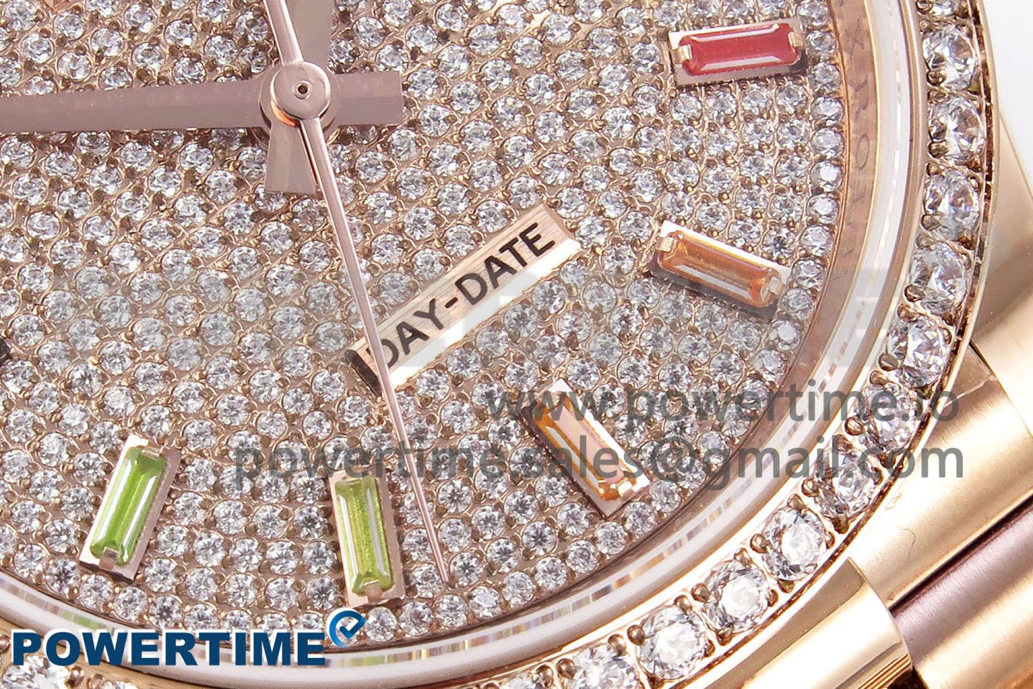 Day Date 36 RG TWSF Best Edition Diamonds Dial Diamonds Bezel on RG Bracelet A2836 - Image 5