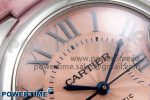 Ballon Bleu 33mm SS AF 1:1 Best Edition Pink Dial on Pink Leather Strap SEIKO NH05A - Image 4