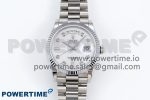 Day Date 36 SS TWSF Best Edition White Diamonds Dial on SS Bracelet A2836