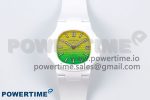 AET Nautilus 5711 White Ceramic AMGF Best Edition Yellow/Green Dial on White Rubber Strap MIYOTA 9015