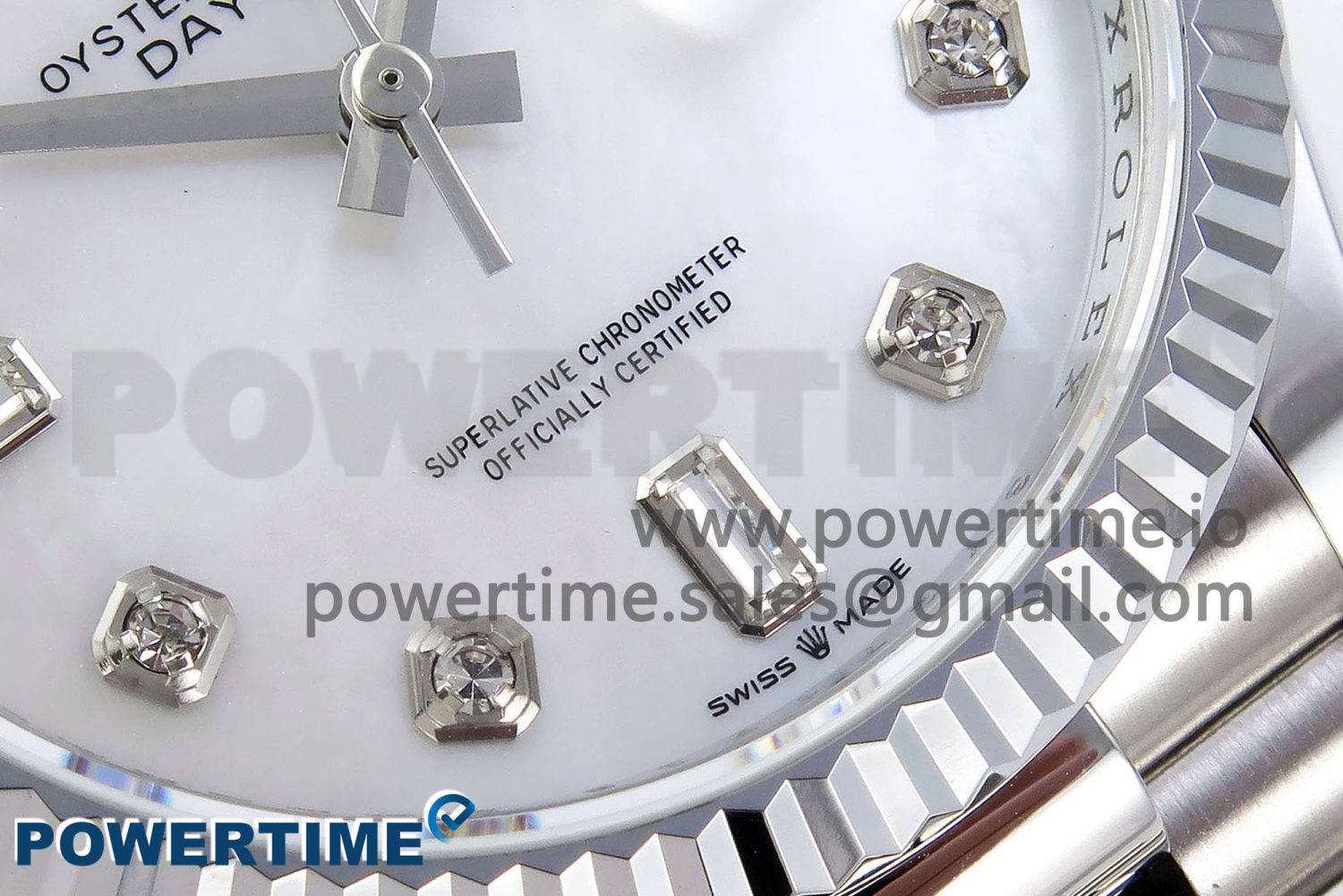 Day Date 36 SS TWSF Best Edition White Diamonds Dial on SS Bracelet A2836 - Image 5