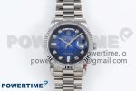 Day Date 36 SS TWSF Best Edition Blue Diamonds Dial on SS Bracelet A2836