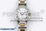 Ballon Bleu 33mm SS/YG AF 1:1 Best Edition Silver Dial on SS/YG Bracelet SEIKO NH05A