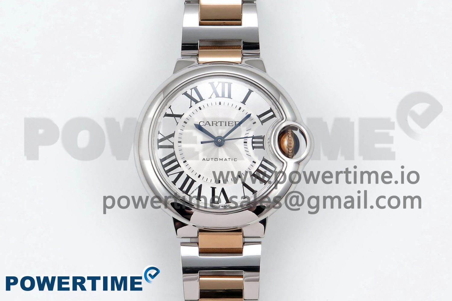 Ballon Bleu 33mm SS/RG AF 1:1 Best Edition Silver Dial on SS/RG Bracelet SEIKO NH05A - Image 1