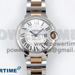 Ballon Bleu 33mm SS/RG AF 1:1 Best Edition Silver Dial on SS/RG Bracelet SEIKO NH05A
