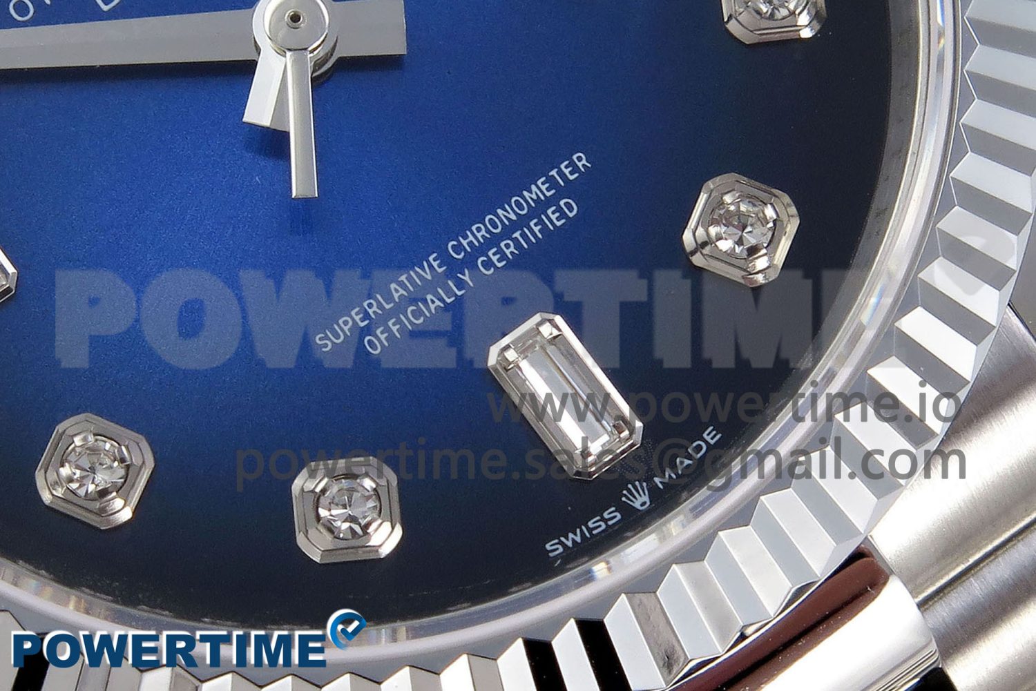 Day Date 36 SS TWSF Best Edition Blue Diamonds Dial on SS Bracelet A2836 - Image 5