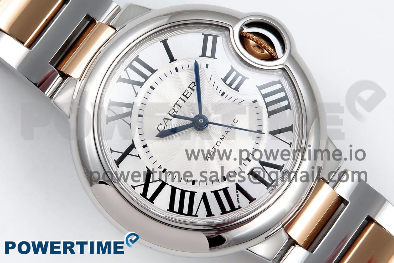 Ballon Bleu 33mm SS/RG AF 1:1 Best Edition Silver Dial on SS/RG Bracelet SEIKO NH05A - Image 3