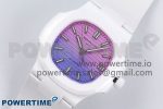 AET Nautilus 5711 White Ceramic AMGF Best Edition Purple/Pink Dial on White Rubber Strap MIYOTA 9015 - Image 2