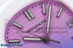 AET Nautilus 5711 White Ceramic AMGF Best Edition Purple/Pink Dial on White Rubber Strap MIYOTA 9015 - Image 4