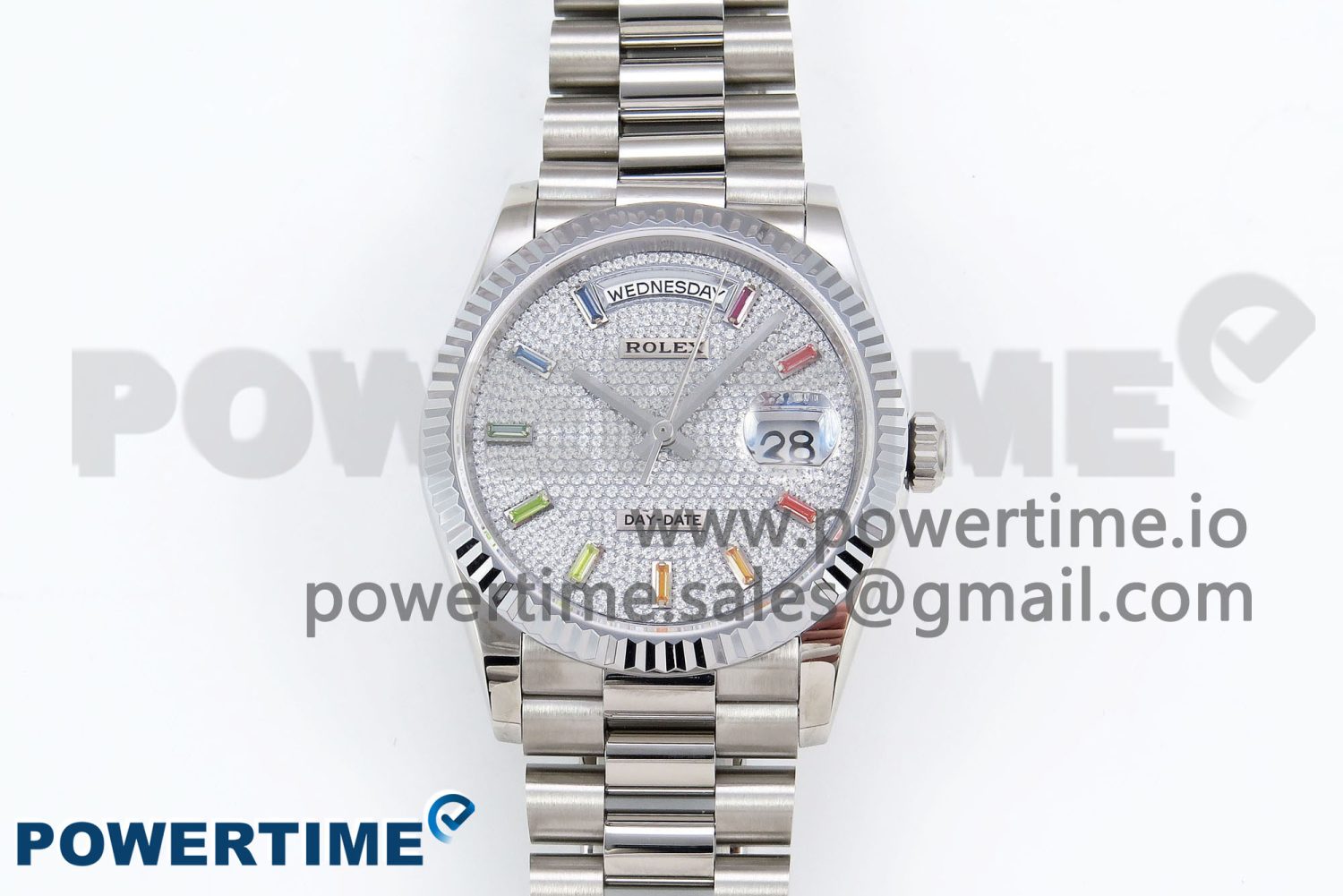 Day Date 36 SS TWSF Best Edition Diamonds Dial on SS Bracelet A2836 - Image 1