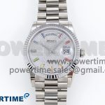Day Date 36 SS TWSF Best Edition Diamonds Dial on SS Bracelet A2836