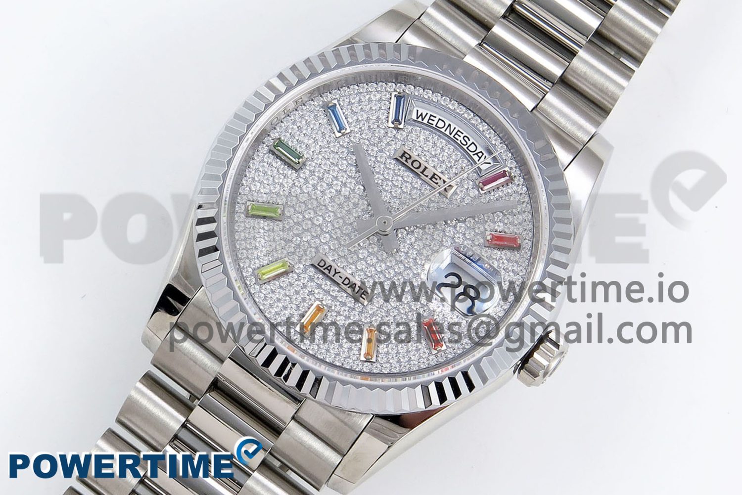 Day Date 36 SS TWSF Best Edition Diamonds Dial on SS Bracelet A2836 - Image 2