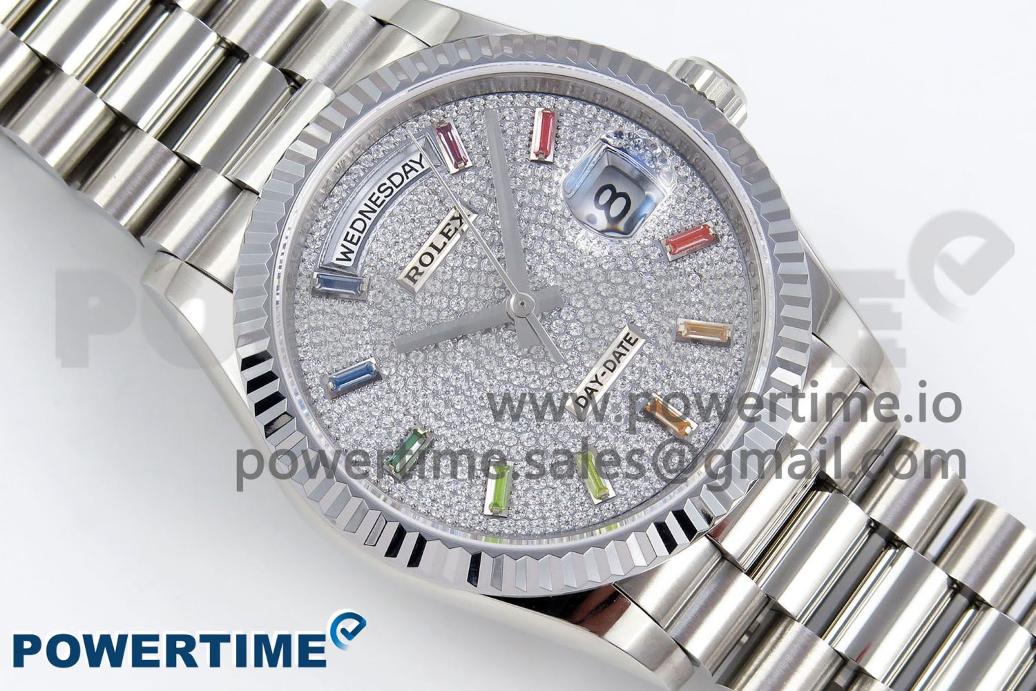 Day Date 36 SS TWSF Best Edition Diamonds Dial on SS Bracelet A2836 - Image 3