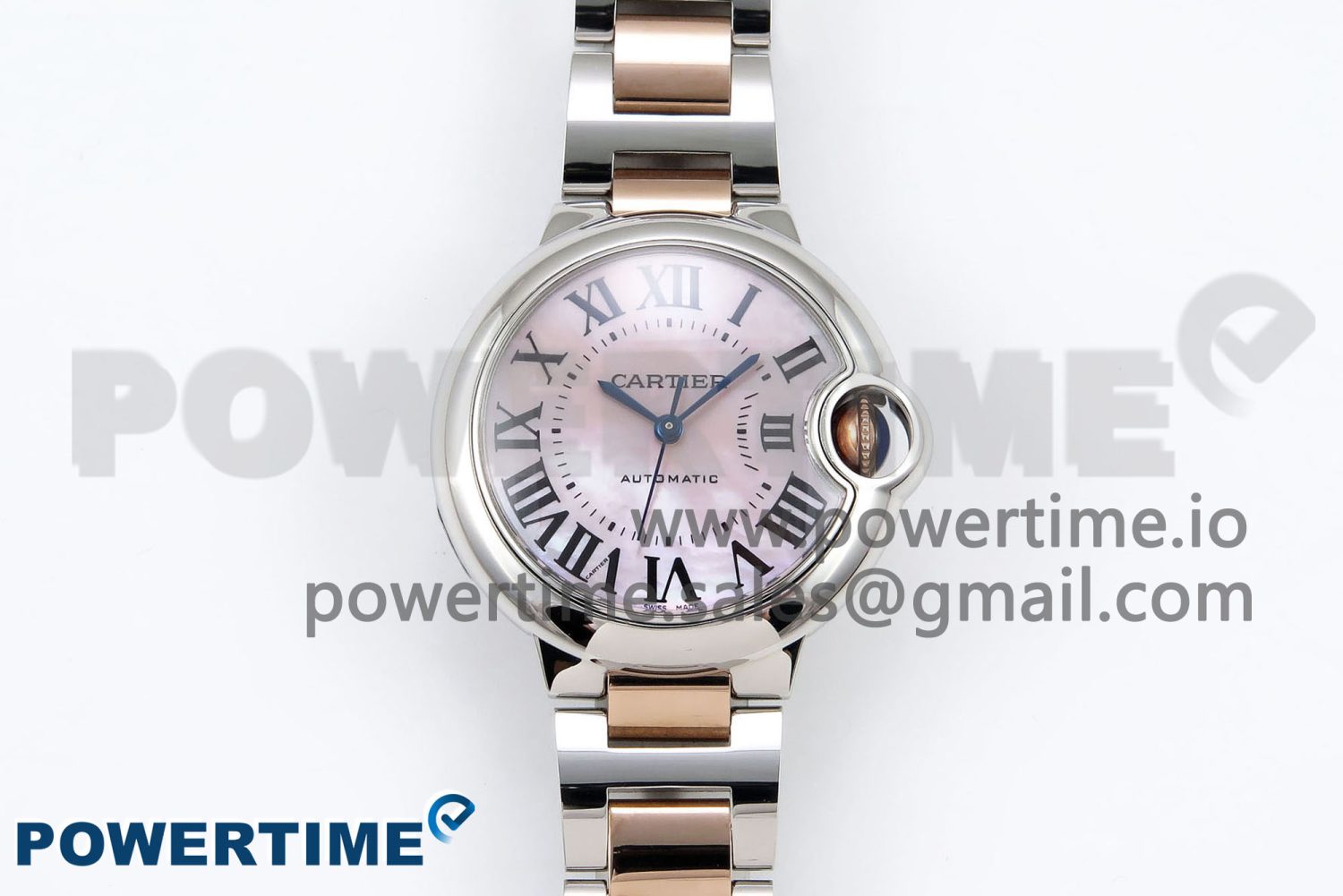 Ballon Bleu 33mm SS/RG AF 1:1 Best Edition Pink MOP Dial on SS/RG Bracelet SEIKO NH05A - Image 1