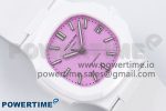AET Nautilus 5711 White Ceramic AMGF Best Edition Pink Dial on White Rubber Strap MIYOTA 9015 - Image 3