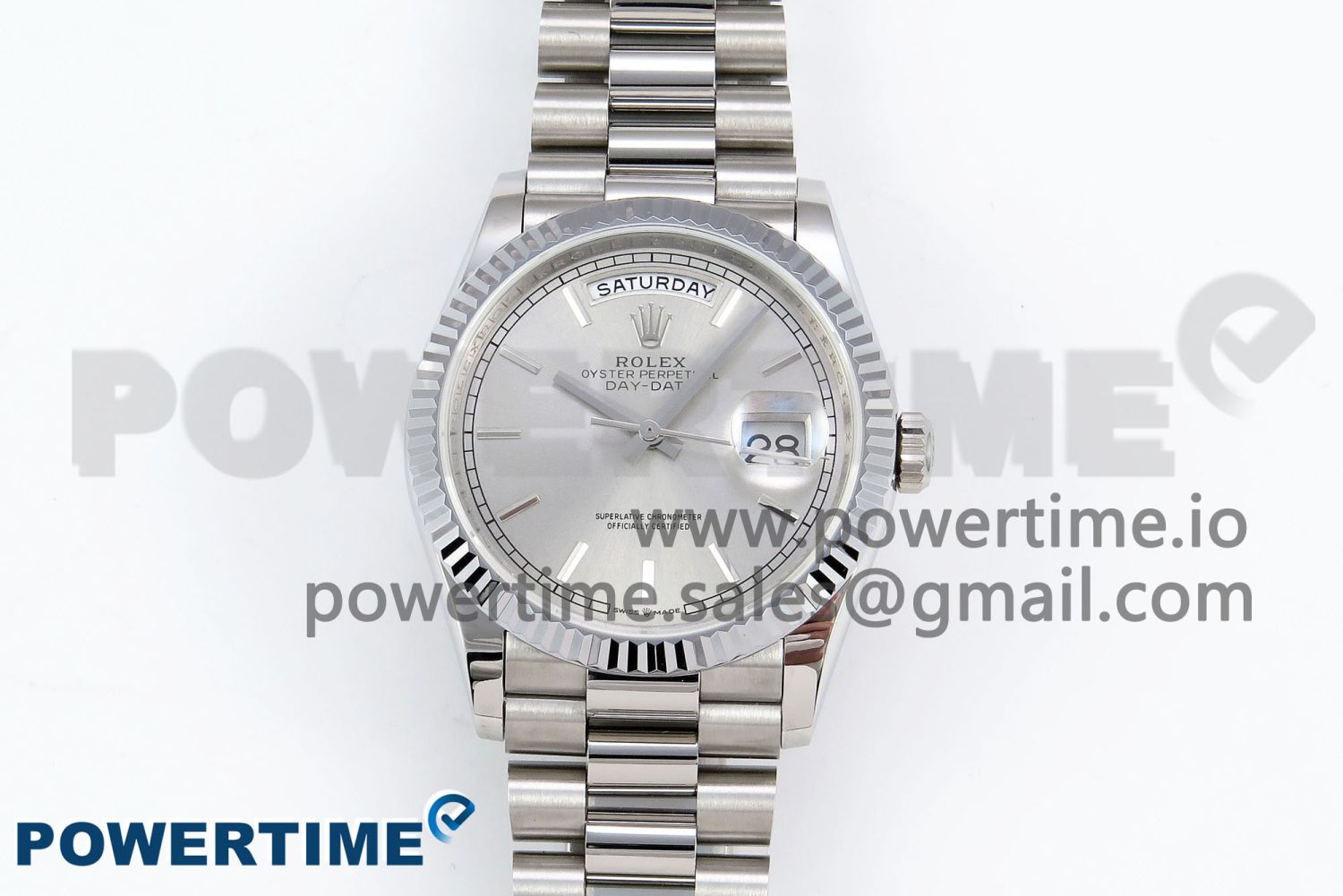 Day Date 36 SS TWSF Best Edition Silver Dial on SS Bracelet A2836 - Image 1