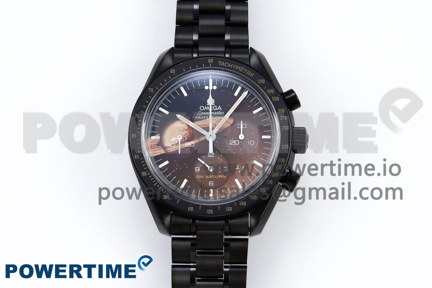 Speedmaster Black Benom PVD Saturn RMF Best Edition on PVD Bracelet Lemania HW - Image 1