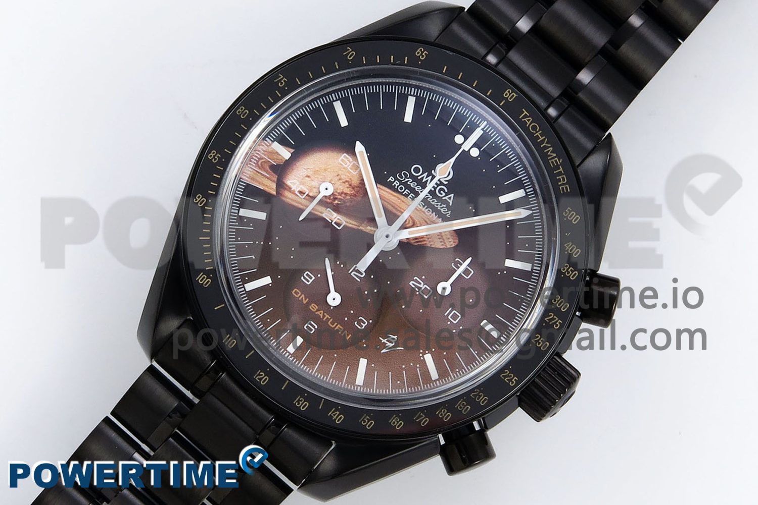 Speedmaster Black Benom PVD Saturn RMF Best Edition on PVD Bracelet Lemania HW - Image 2