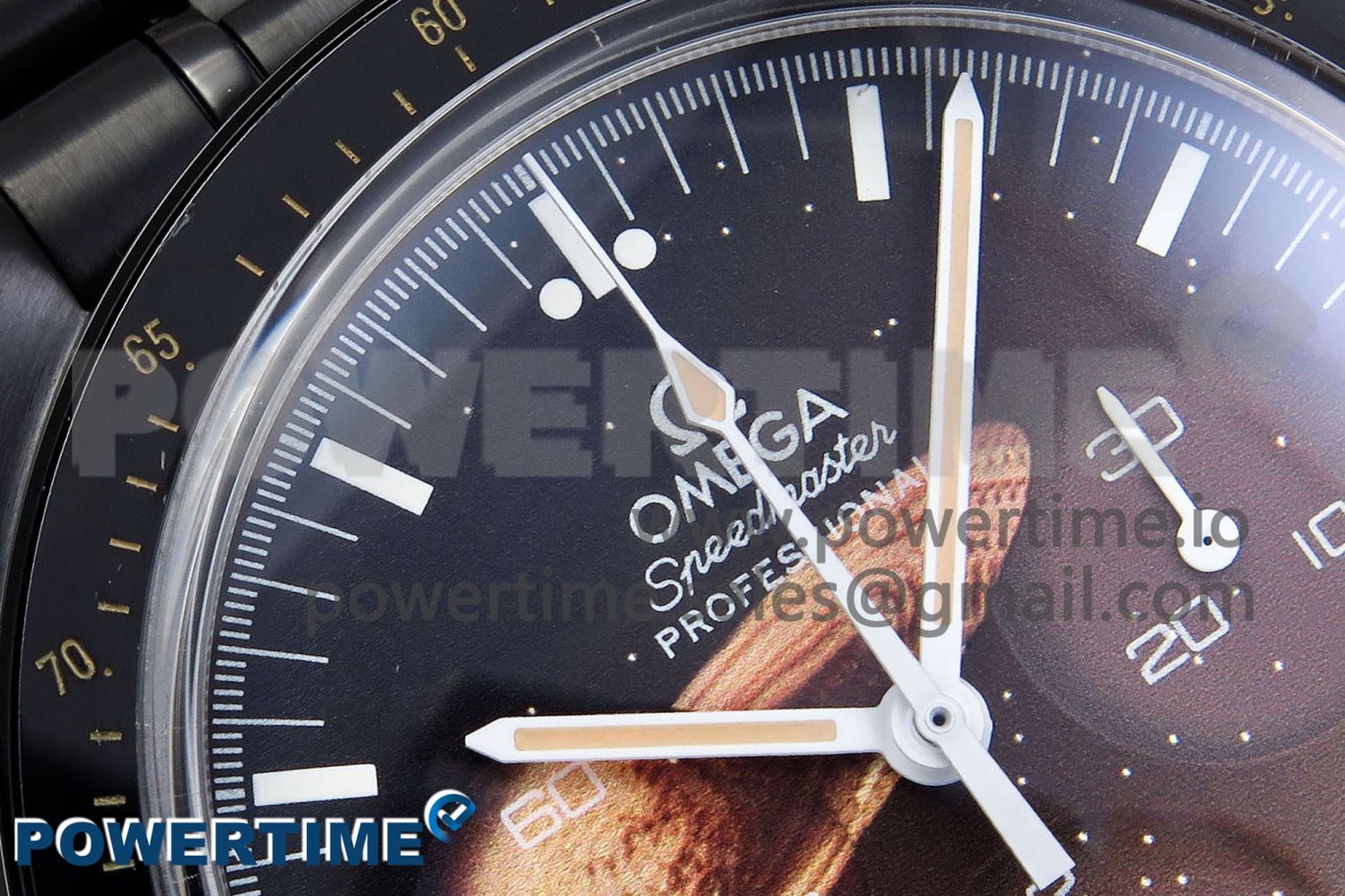 Speedmaster Black Benom PVD Saturn RMF Best Edition on PVD Bracelet Lemania HW - Image 4