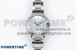 Ballon Bleu 33mm SS AF 1:1 Best Edition Silver Dial Diamonds Bezel on SS Bracelet SEIKO NH05A (Quick Release)