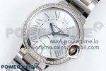 Ballon Bleu 33mm SS AF 1:1 Best Edition Silver Dial Diamonds Bezel on SS Bracelet SEIKO NH05A (Quick Release) - Image 2