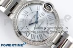 Ballon Bleu 33mm SS AF 1:1 Best Edition Silver Dial Diamonds Bezel on SS Bracelet SEIKO NH05A (Quick Release) - Image 3