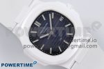 AET Nautilus 5711 White Ceramic AMGF Best Edition Blue Dial on White Rubber Strap MIYOTA 9015 - Image 3