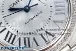 Ballon Bleu 33mm SS AF 1:1 Best Edition Silver Dial Diamonds Bezel on SS Bracelet SEIKO NH05A (Quick Release) - Image 5